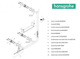 RECAMBIOS BARRA DUCHA 110cm UNICA COMFORT HANSGROHE